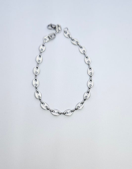 Kaffa Argenté — Bracelet Grains de Café Argenté