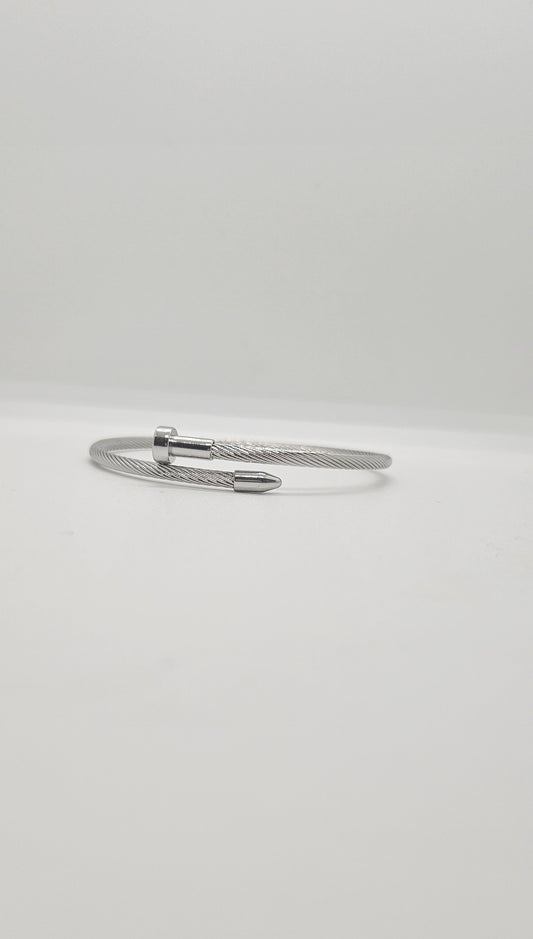 Altaïr — Bracelet Clou Argenté