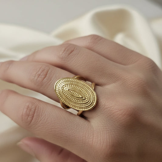 Cléo – Bague Ajustable Ellipse Impériale