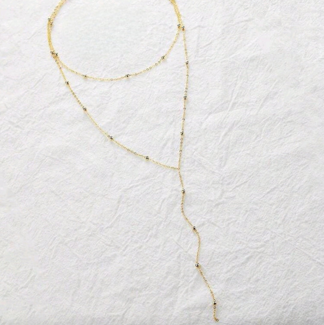 Myla – Collier Y Perles Dorées