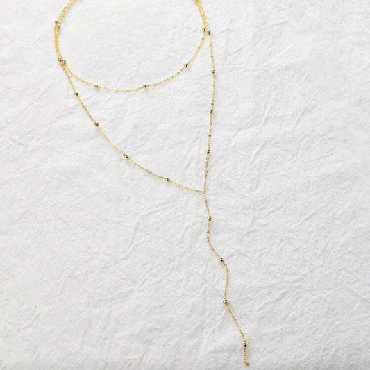 Myla – Collier Y Perles Dorées