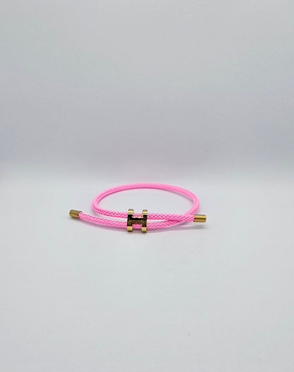 Blush — Bracelet Cordon Ajustable Doré