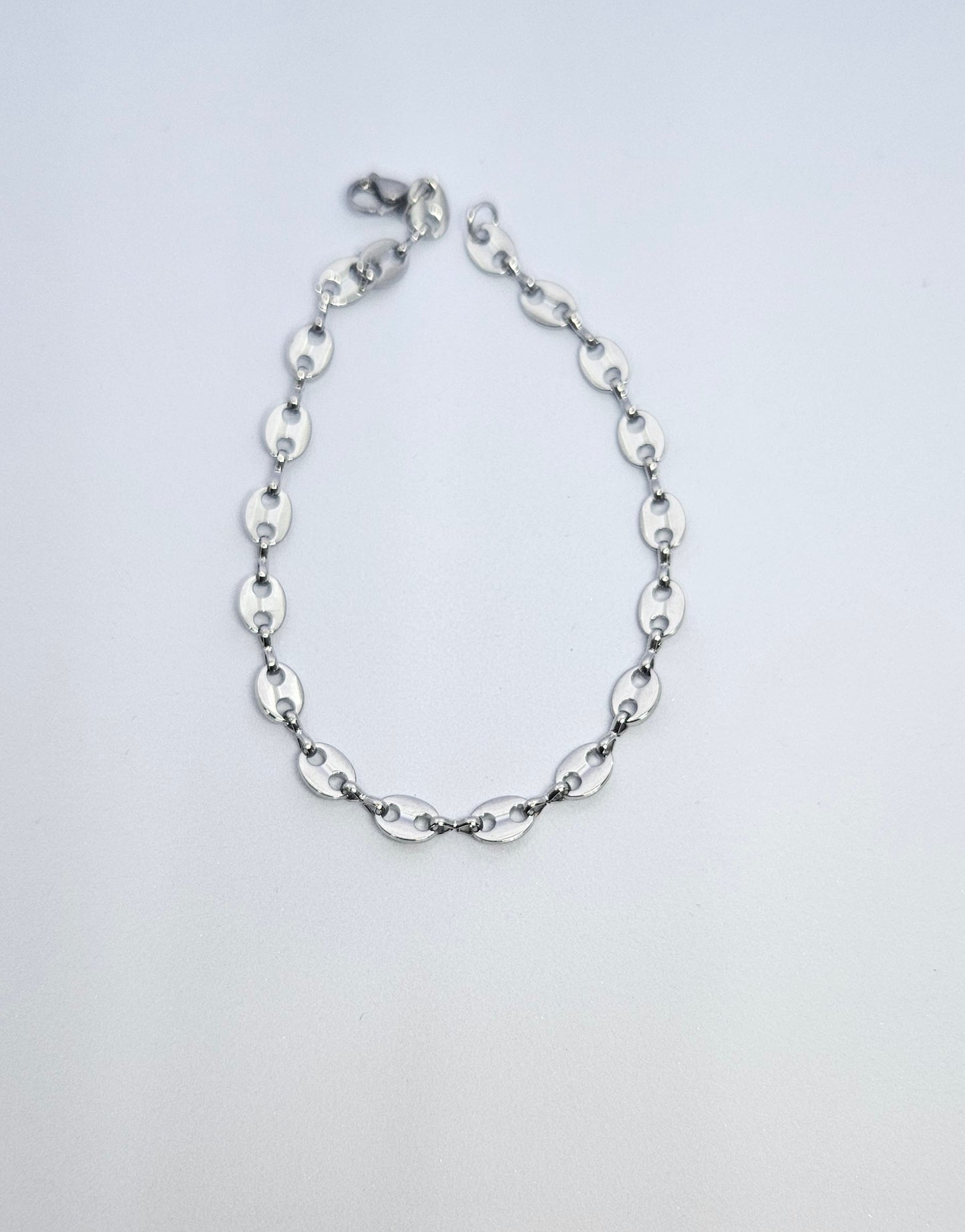 Kaffa Argenté — Bracelet Grains de Café Argenté