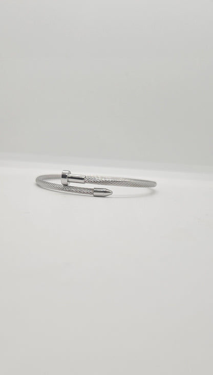 Altaïr — Bracelet Clou Argenté