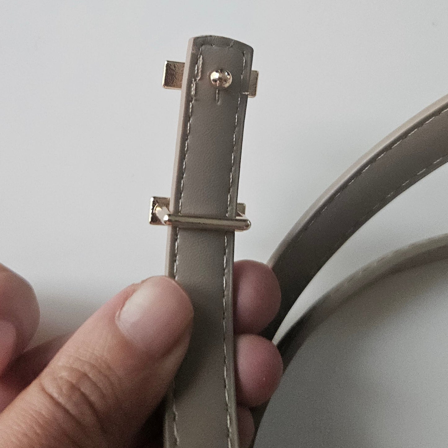 Ceinture Beige Détail Doré