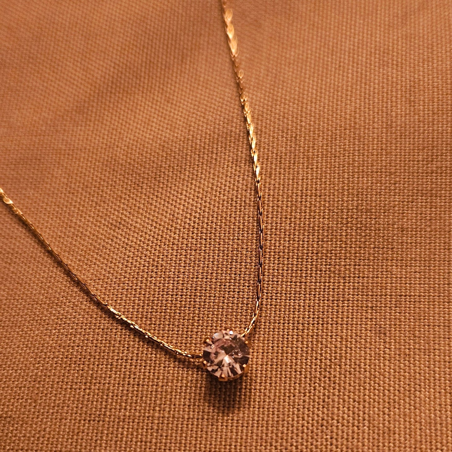 Glam – Collier Minimaliste Strass
