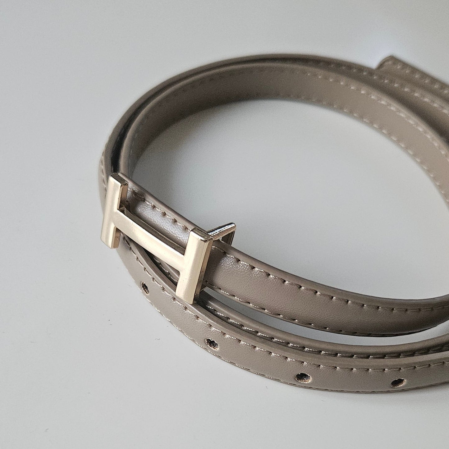 Ceinture Beige Détail Doré