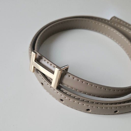 Ceinture Beige Détail Doré