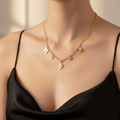 Kaliya — Collier Trèfles Dorés