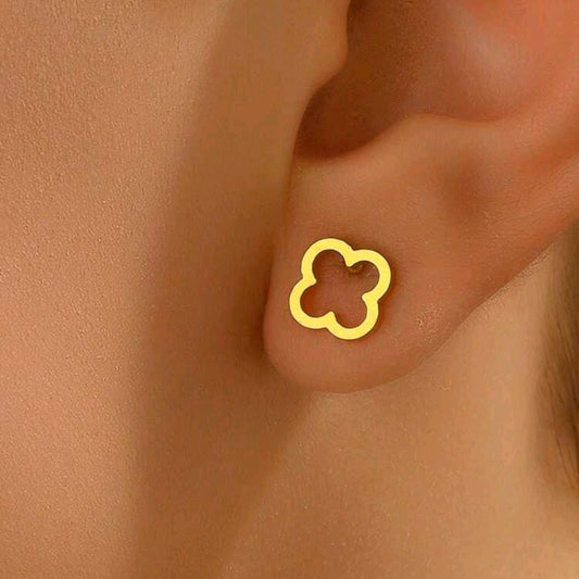 Mya — Boucles d'Oreilles Trèfles Dorées