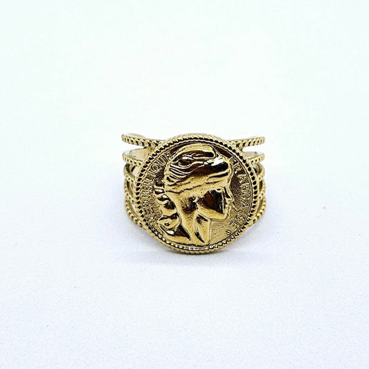 Sultana – Bague Orientale Dorée Ajustable