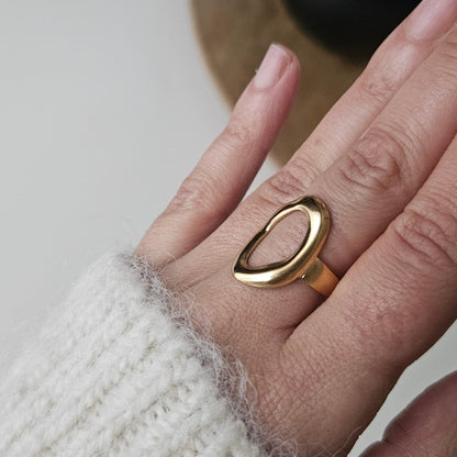 Dune – Bague Ajustable Tendance Dorée