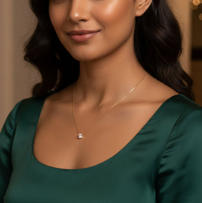 Glam – Collier Minimaliste Strass