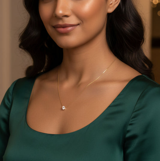 Glam – Collier Minimaliste Strass