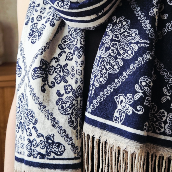 Paisley - Écharpe Douce & Chaude Motif Fleuri