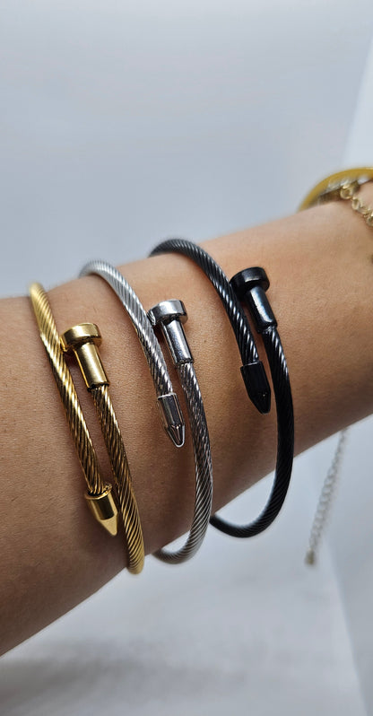 Cyra — Bracelet Clou Doré