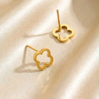 Mya — Boucles d'Oreilles Trèfles Dorées