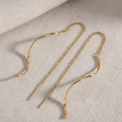Curl – Boucles d'Oreilles Torsadées Dorées