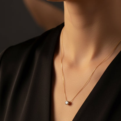 Glam – Collier Minimaliste Strass