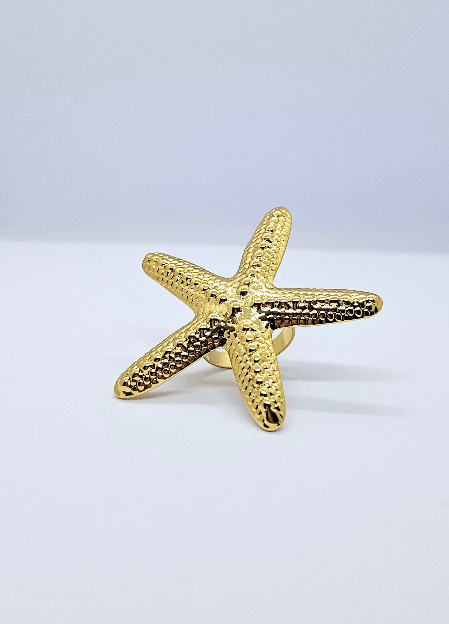 Sea – Bague Étoile de Mer Dorée Ajustable