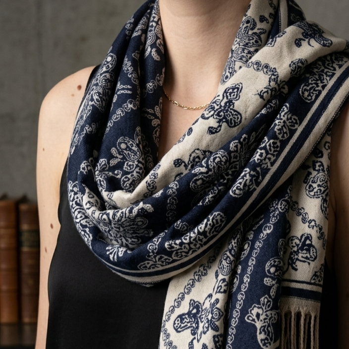 Paisley - Écharpe Douce & Chaude Motif Fleuri