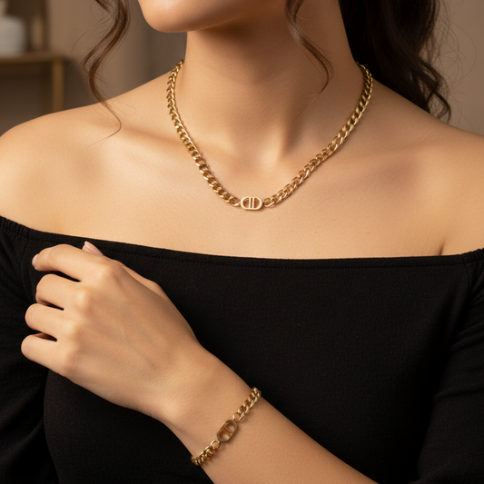 Nala – Parure Inspiration Chaîne Dorée