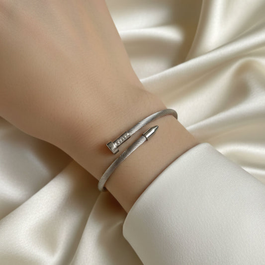 Altaïr — Bracelet Clou Argenté